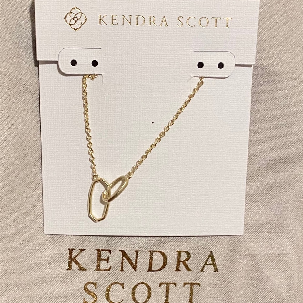NWT Kendra Scott, gold sawyer necklace